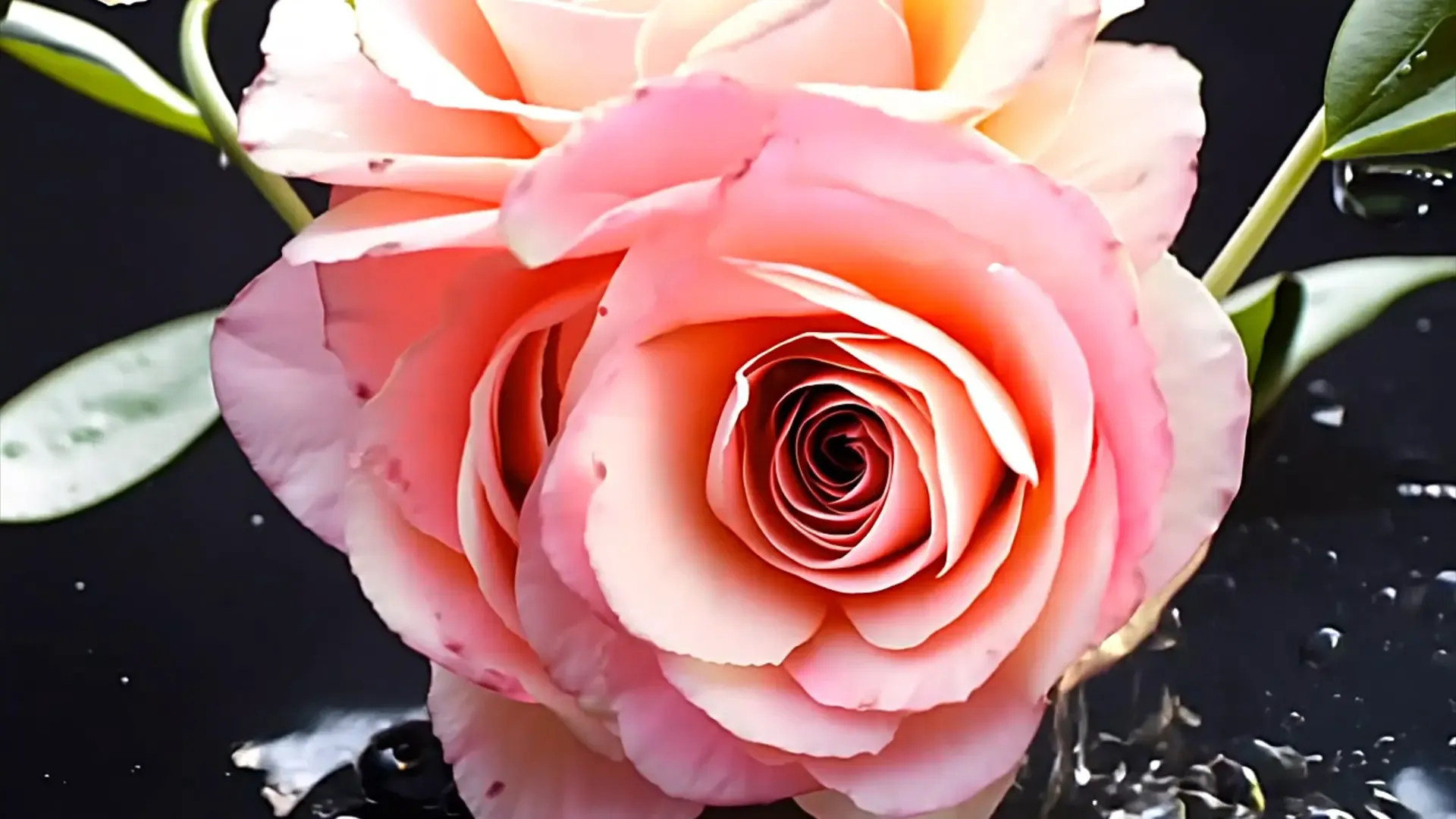 Beautiful Pink Roses Overlay for Wedding Invitations and Event Videos